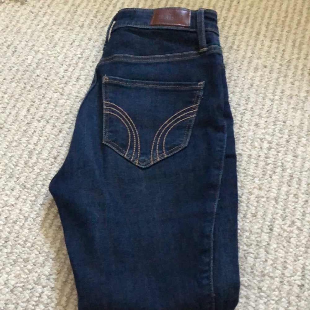 Hollister high rise blue skinny jeans